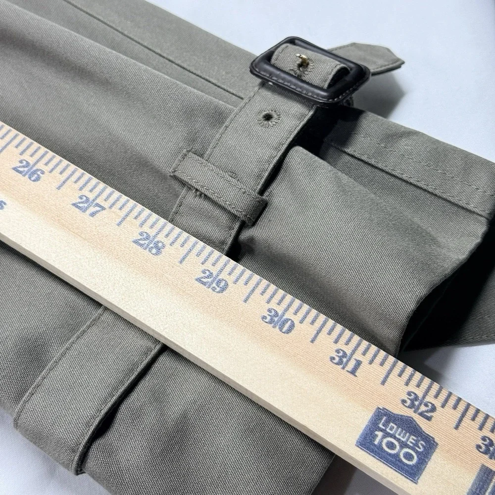 Vintage Chaps Ralph Lauren Men's 44XL Trench Coat Tan Zip Out Liner Belted